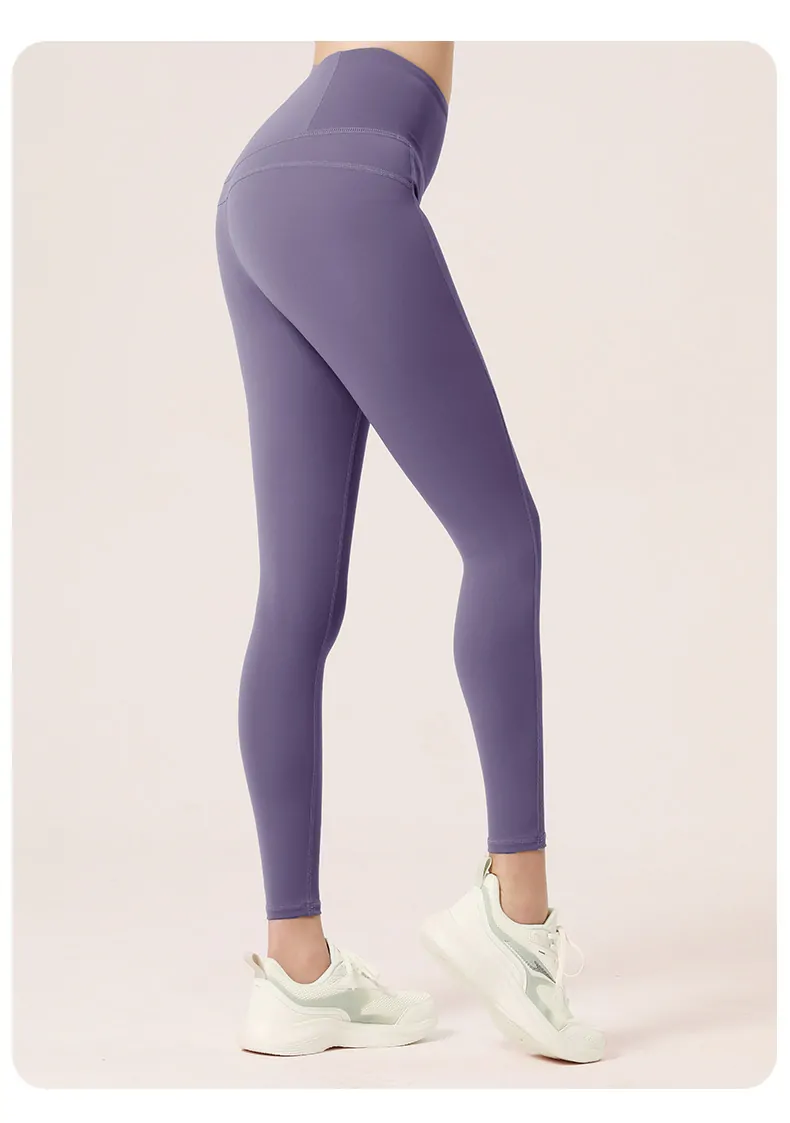 Nylon Sculpting Leggings - High Waisted Second Skin Feel for Yoga & Training - 图片 7