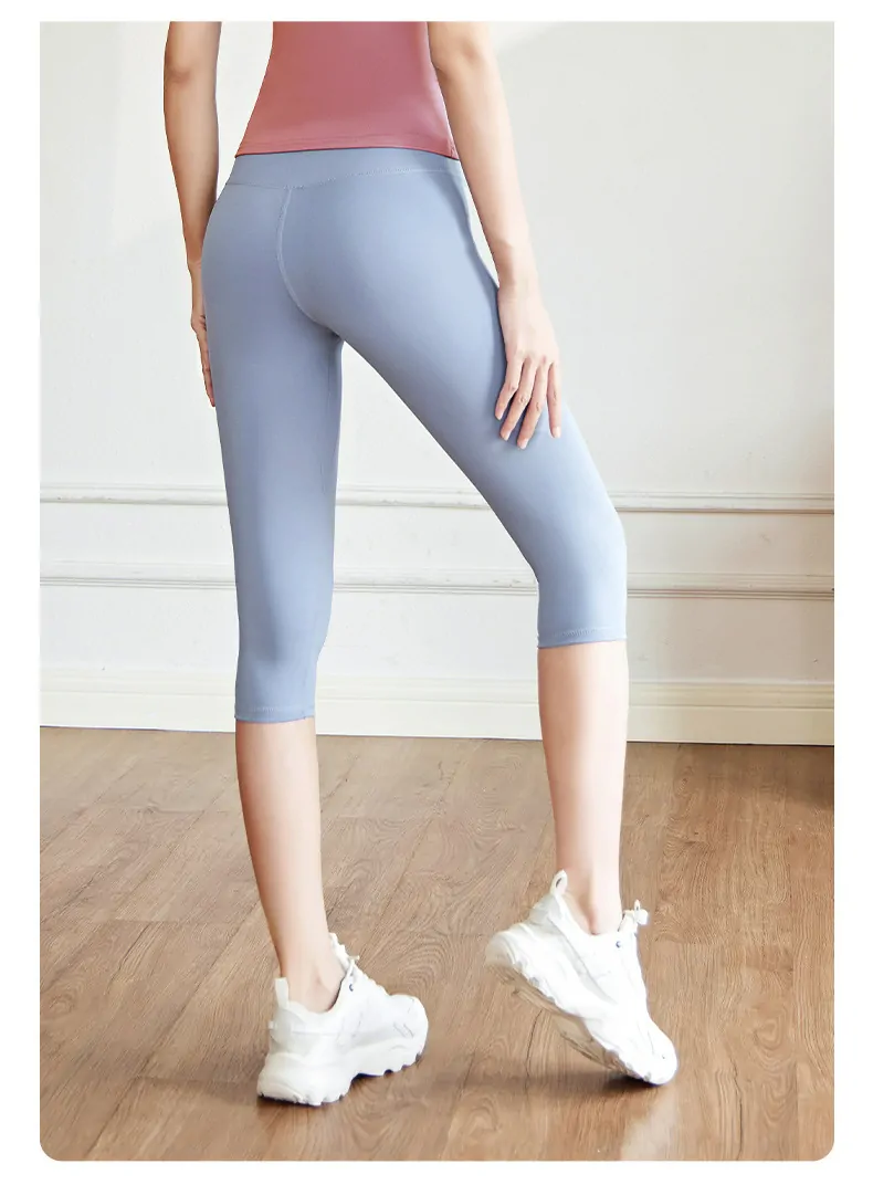 Breathable Capri Leggings - Street-Ready 7/8 Length with Sculpting Fit for Yoga & Cardio - 图片 13