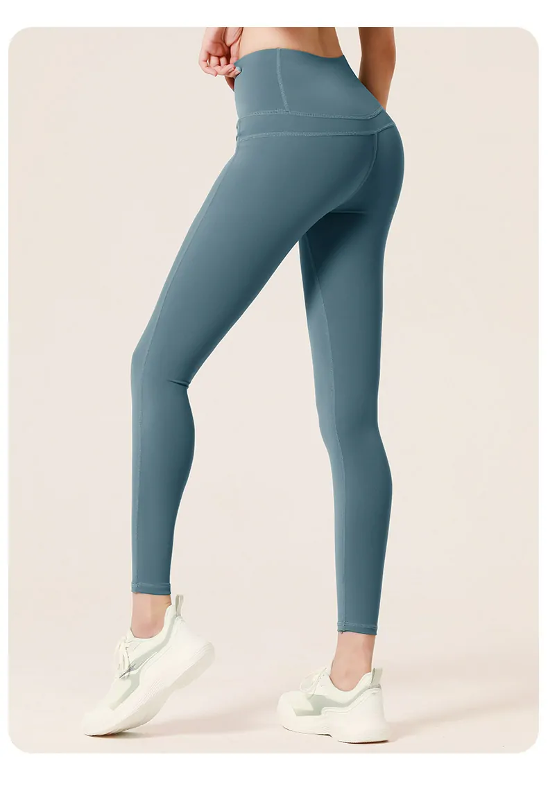 High Waisted Sculpting Leggings - Naked Feel & Tummy Control for Running, Gym & Yoga - 图片 9
