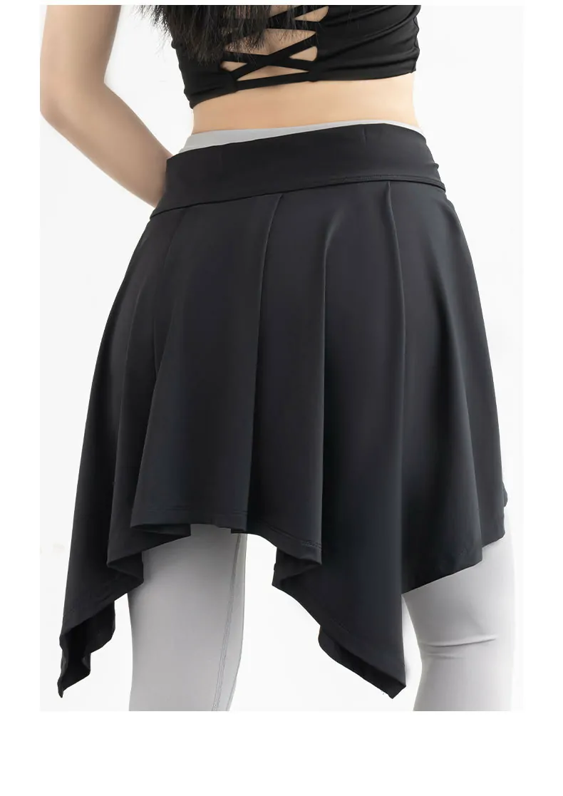 Ballet-Inspired Wrap Skirt with Built-in Shorts - Tie-Front Design for Yoga, Barre & Studio Elegance - 图片 9