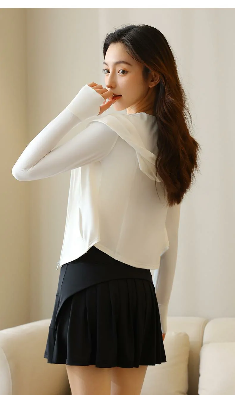 Cool-Touch 2-in-1 Pleated Skort – High Waisted A-Line Design with Built-in Shorts for Summer Activities - 图片 4