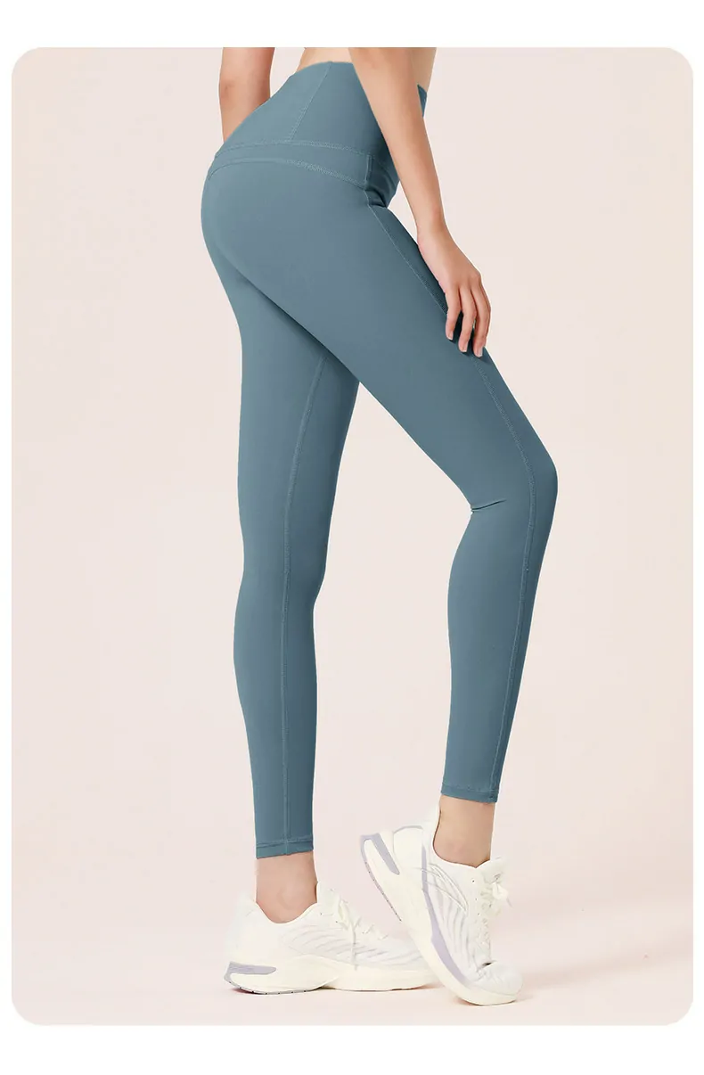 High Waisted Sculpting Leggings - Naked Feel & Tummy Control for Running, Gym & Yoga - 图片 10