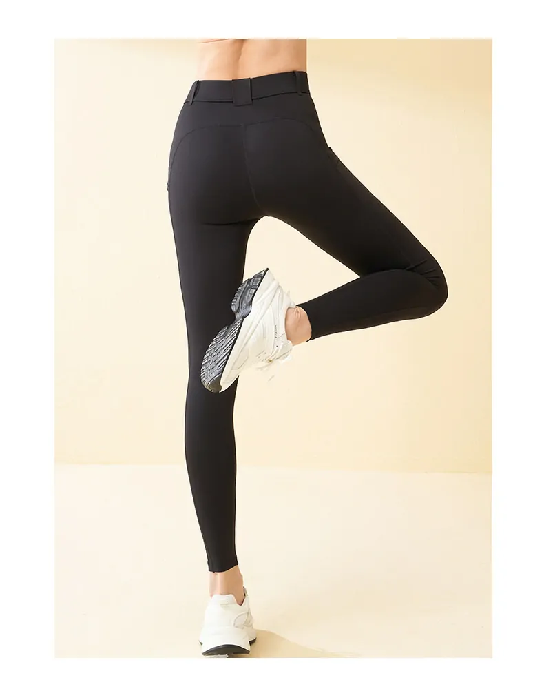 High Waisted Biker Shorts with Side Pockets - No Roll Waist & Tummy Control for Yoga & Gym - 图片 4