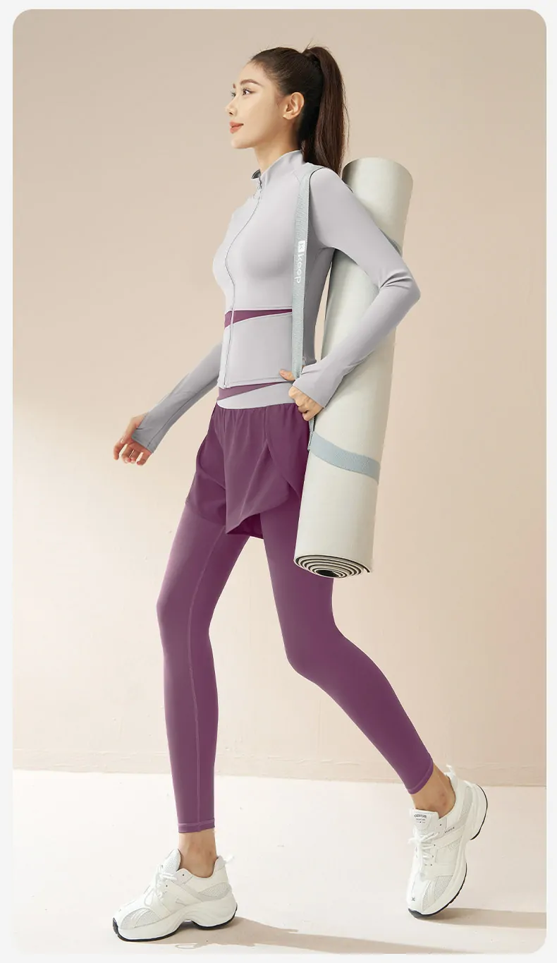 Naked Feel 2-Piece Workout Set - Slim-Fit Training Outfit for Gym, Yoga & Running - 图片 3