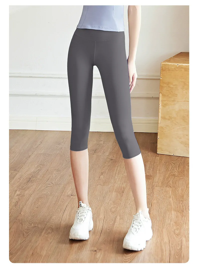Breathable Capri Leggings - Street-Ready 7/8 Length with Sculpting Fit for Yoga & Cardio - 图片 10