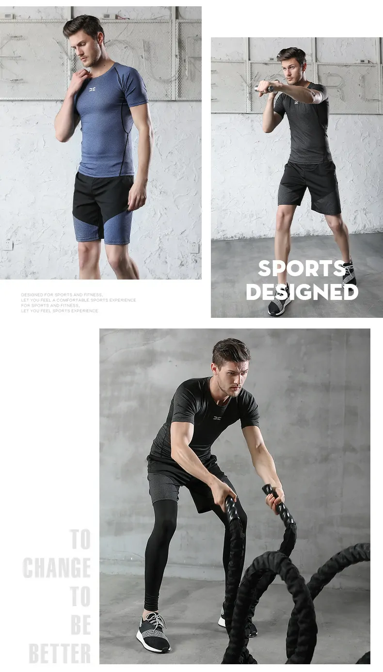 Men's 3-Piece Compression Training Suit - Thermal Layer for Gym, Running & Basketball - 图片 8