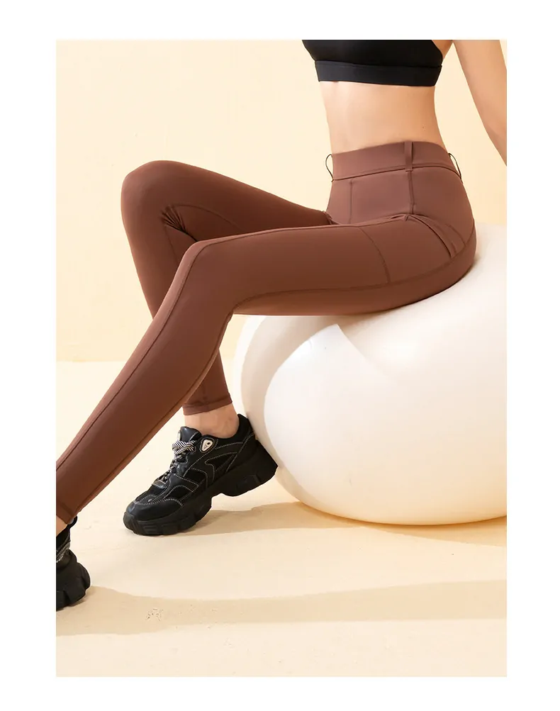 High Waisted Biker Shorts with Side Pockets - No Roll Waist & Tummy Control for Yoga & Gym - 图片 6