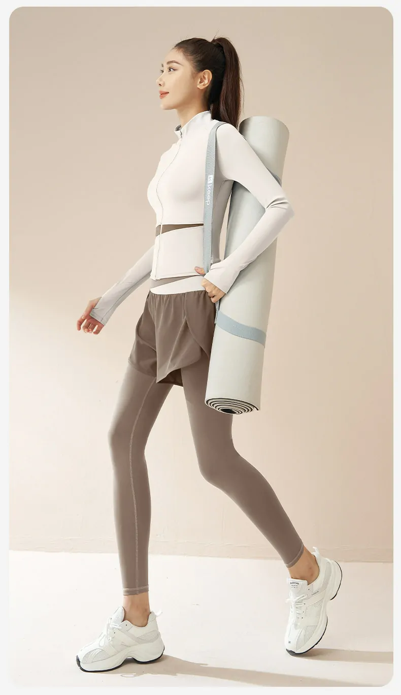 Naked Feel 2-Piece Workout Set - Slim-Fit Training Outfit for Gym, Yoga & Running - 图片 5