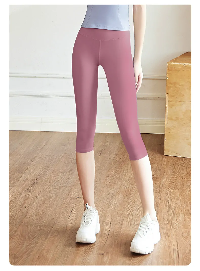 Breathable Capri Leggings - Street-Ready 7/8 Length with Sculpting Fit for Yoga & Cardio - 图片 8