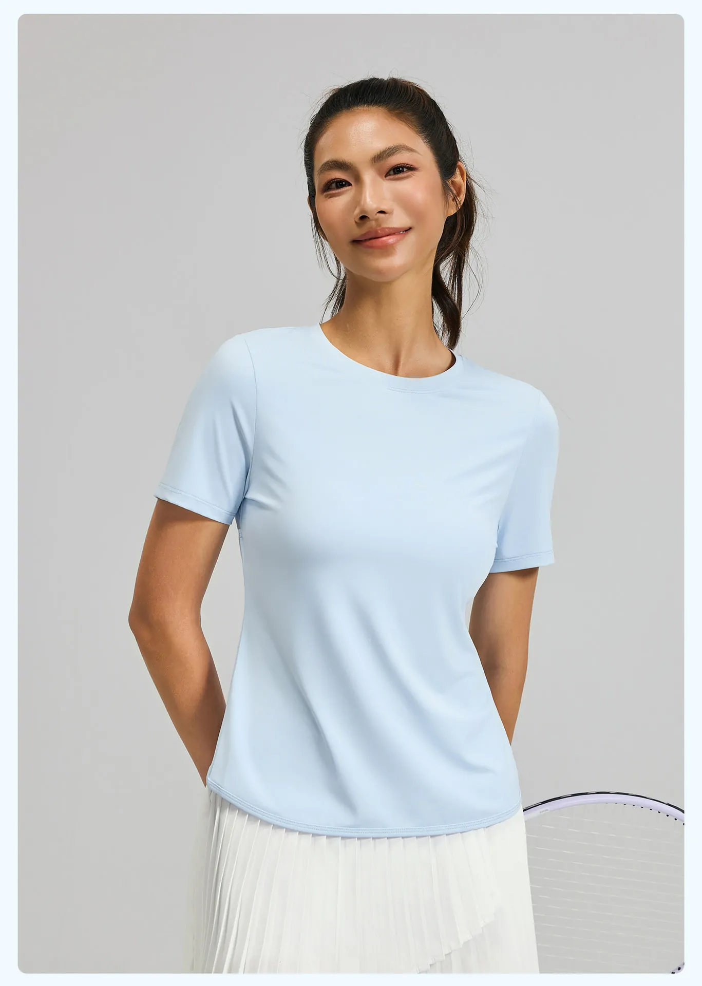 Open-Back Cross-Strap Workout Tee - Sculpted Back Design with Breathable Cotton for Yoga & Gym - 图片 4