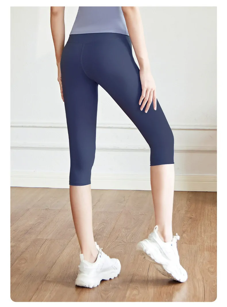 Breathable Capri Leggings - Street-Ready 7/8 Length with Sculpting Fit for Yoga & Cardio - 图片 5