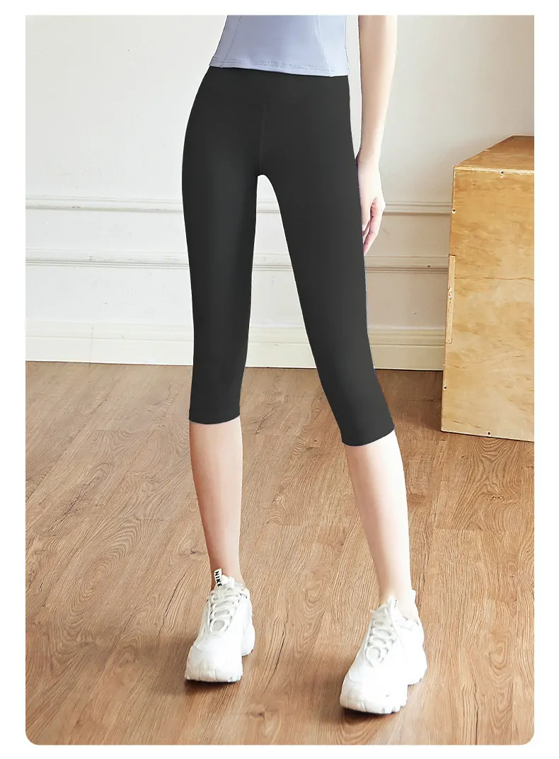 Breathable Capri Leggings - Street-Ready 7/8 Length with Sculpting Fit for Yoga & Cardio - 图片 4