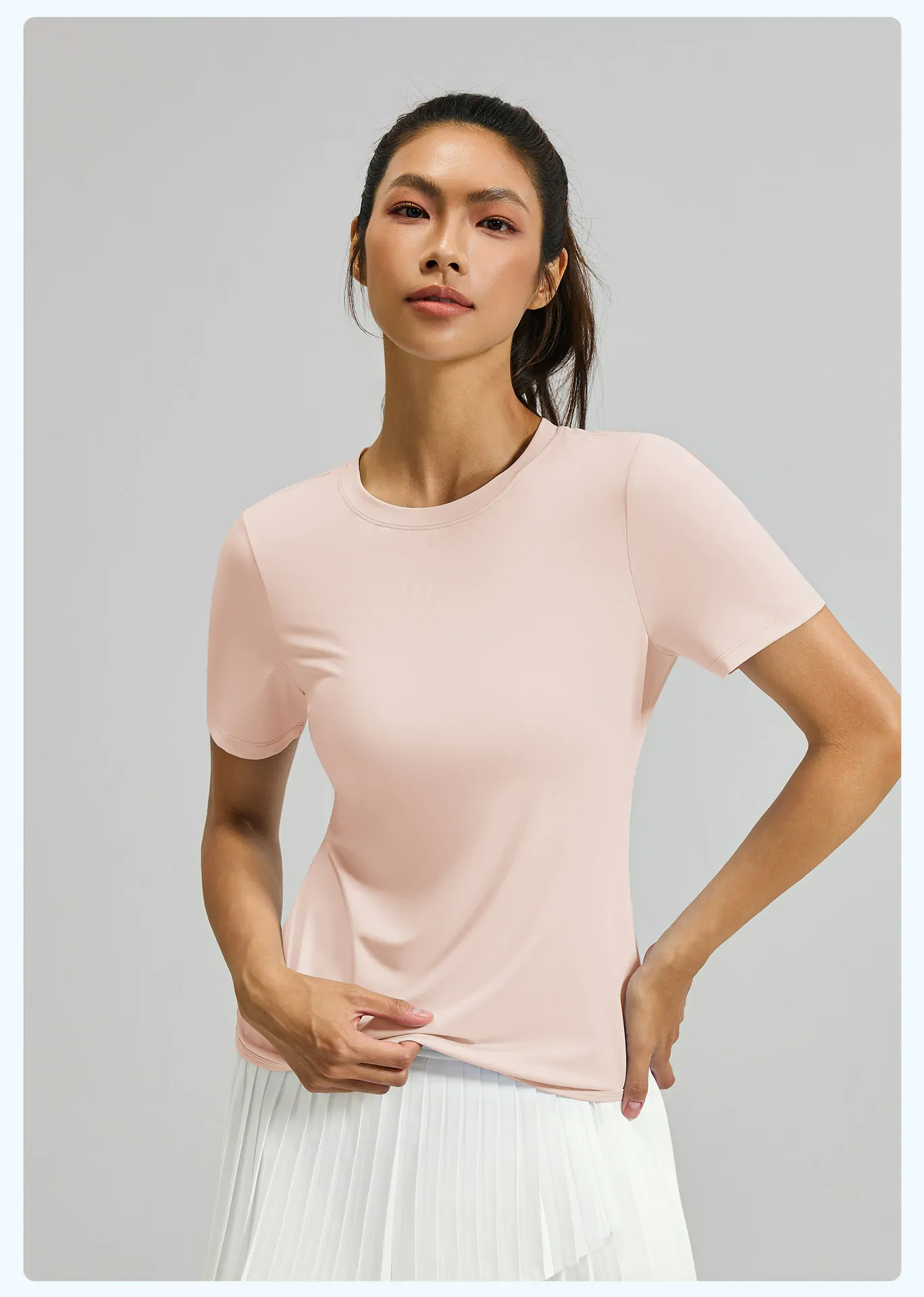 Open-Back Cross-Strap Workout Tee - Sculpted Back Design with Breathable Cotton for Yoga & Gym - 图片 6