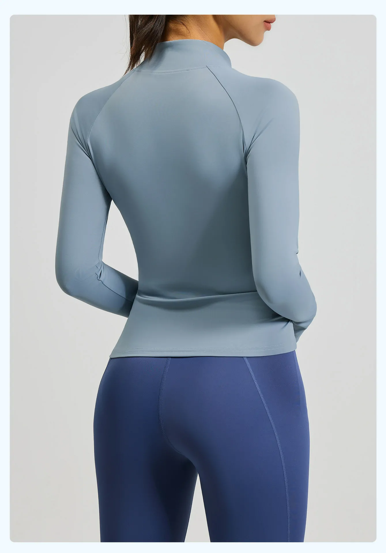 Color Block Yoga Jacket - Breathable Slim-Fit Cover with Naked Feel for Studio & Lounge - 图片 7