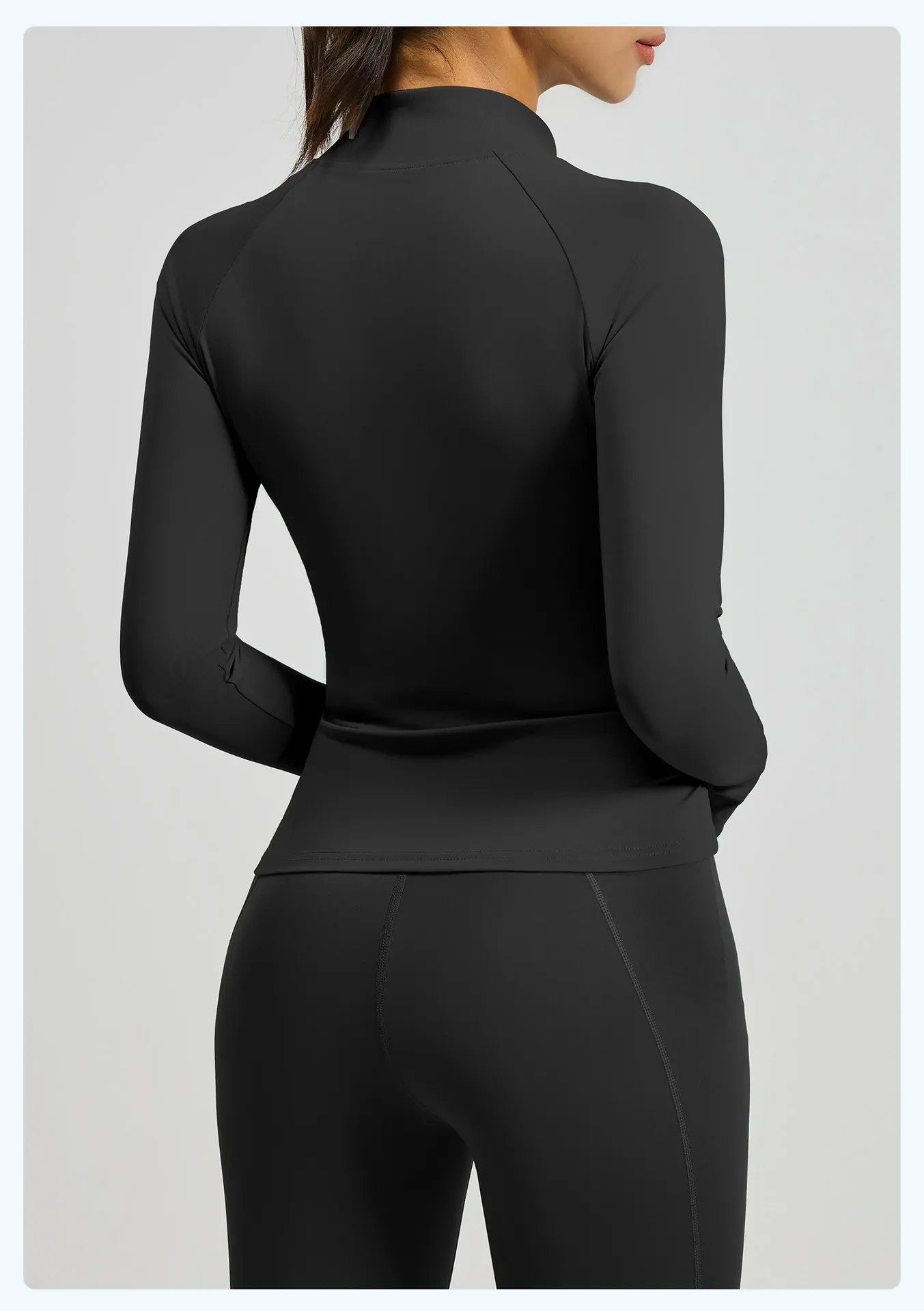 Color Block Yoga Jacket - Breathable Slim-Fit Cover with Naked Feel for Studio & Lounge - 图片 9