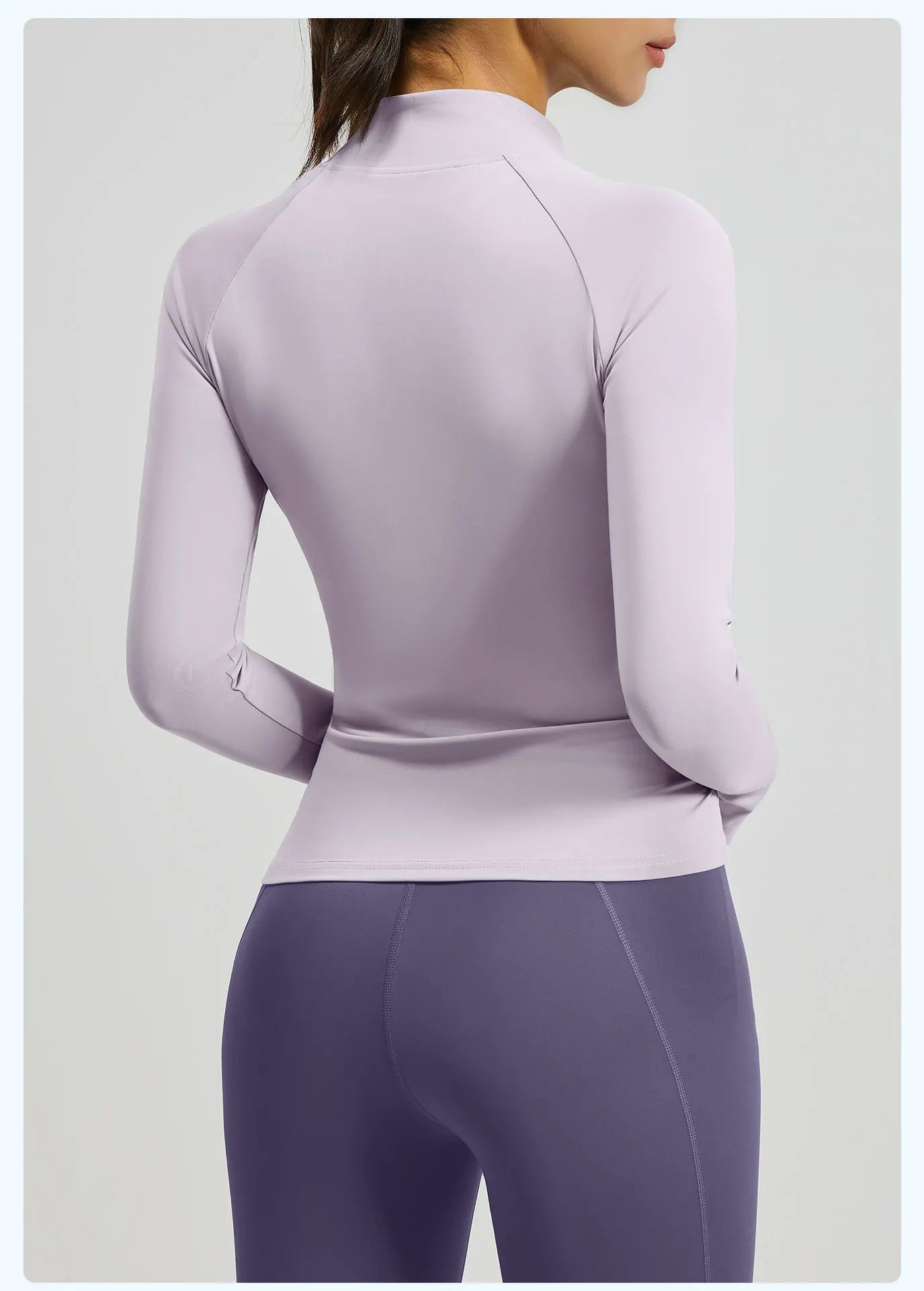 Color Block Yoga Jacket - Breathable Slim-Fit Cover with Naked Feel for Studio & Lounge - 图片 13