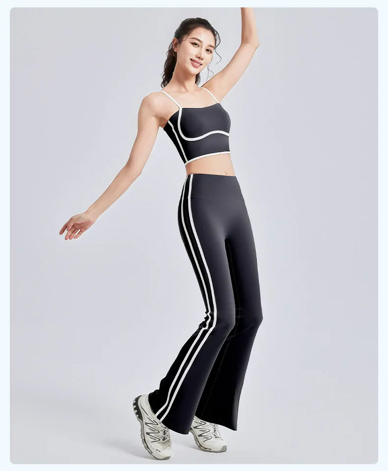 Sculpting 2-Piece Yoga Set - Ribbed Tank & High Waisted Leggings for Enhanced Curves - 图片 9