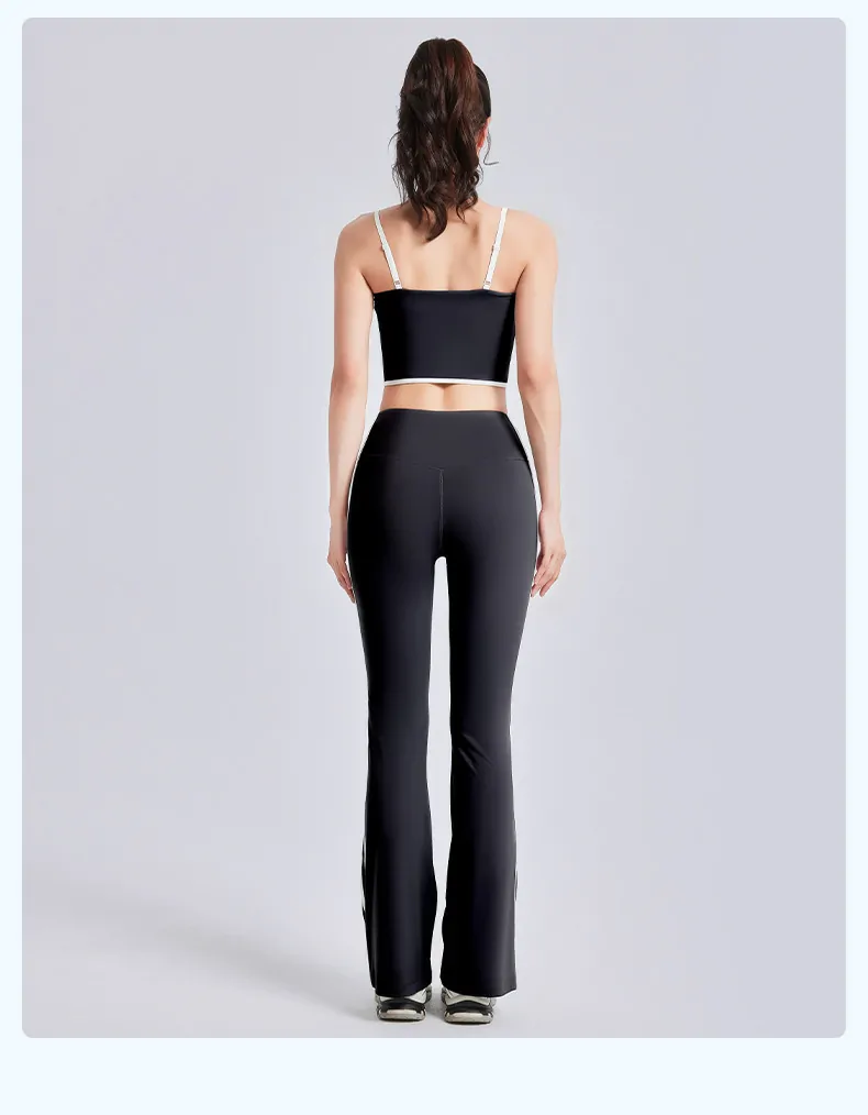 Sculpting 2-Piece Yoga Set - Ribbed Tank & High Waisted Leggings for Enhanced Curves - 图片 10