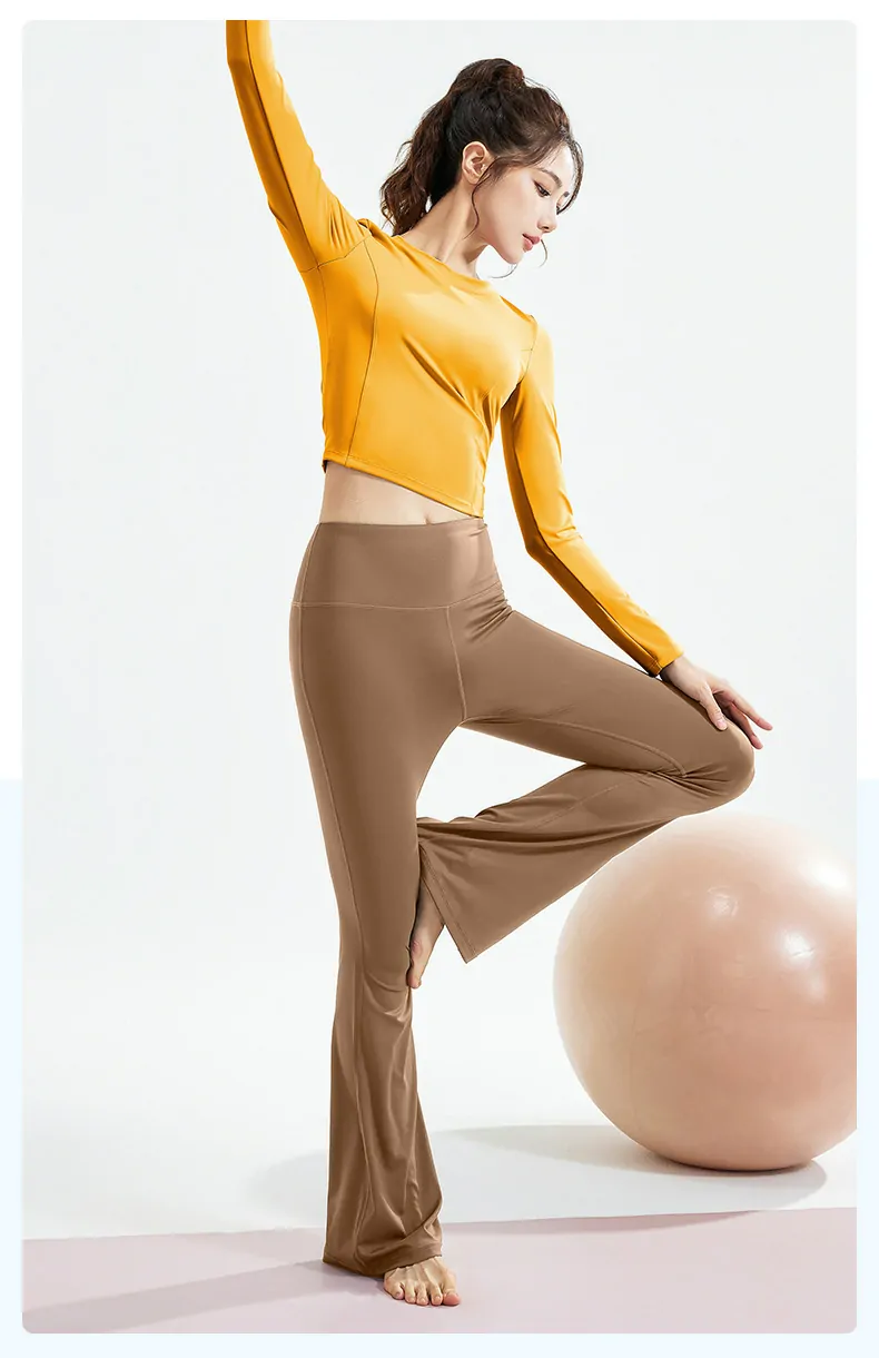 Drawstring & Flared Yoga Set - Versatile 2-Piece for Dynamic Training, Running & Studio - 图片 9