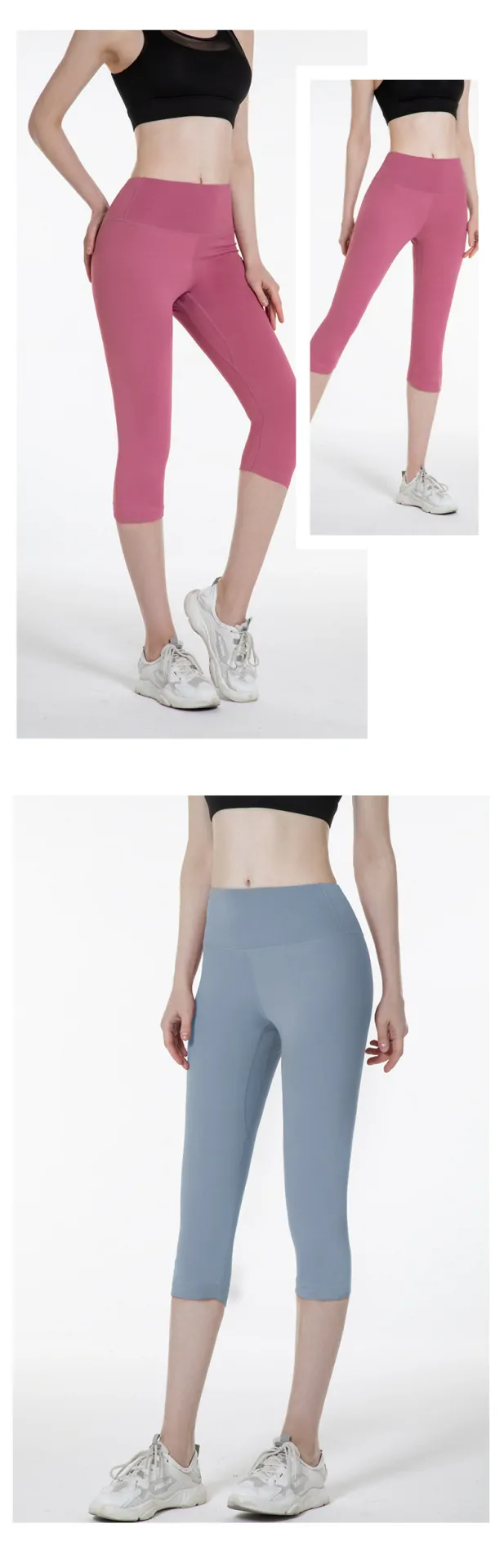 Naked Feel 7/8 Yoga Pants - High Waisted Booty Lifting Capri for Running & Training - 图片 4