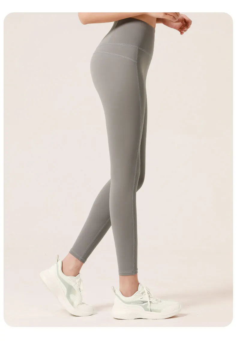 Nylon Sculpting Leggings - High Waisted Second Skin Feel for Yoga & Training - 图片 3
