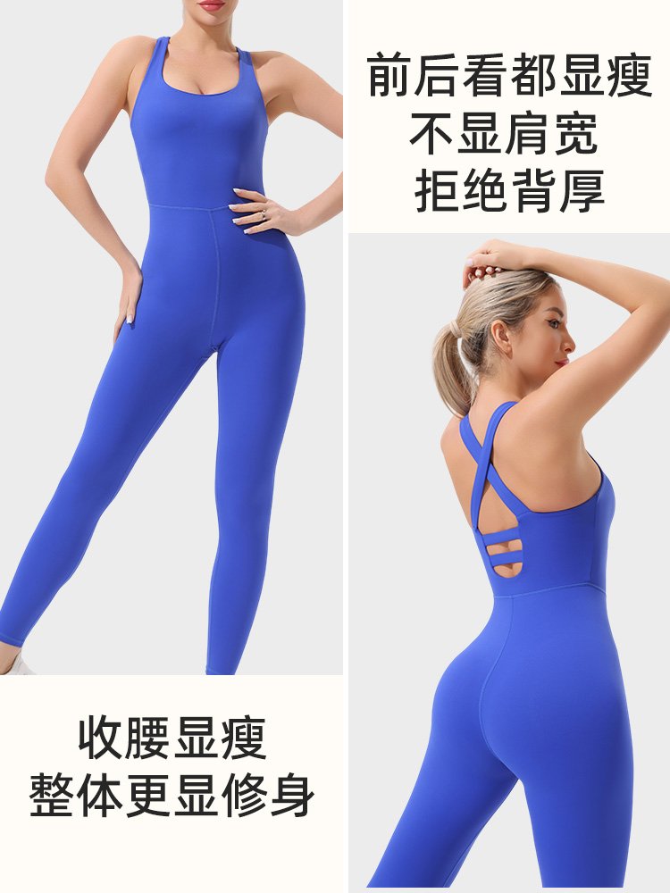 Padded Yoga Leotard with Built-in Bra - Quick-Dry, Seamless & High-Waist Full-Coverage Bodysuit - 图片 5