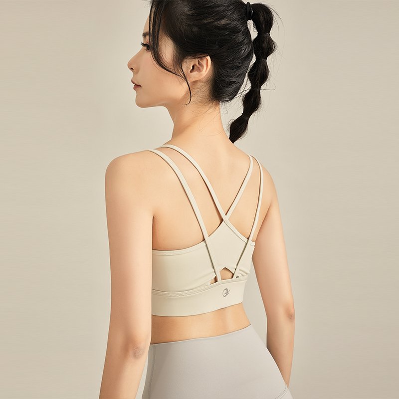 Medium Support Sports Bra with Crisscross Back - Breathable Workout Top for Yoga, Gym & Running - 图片 8