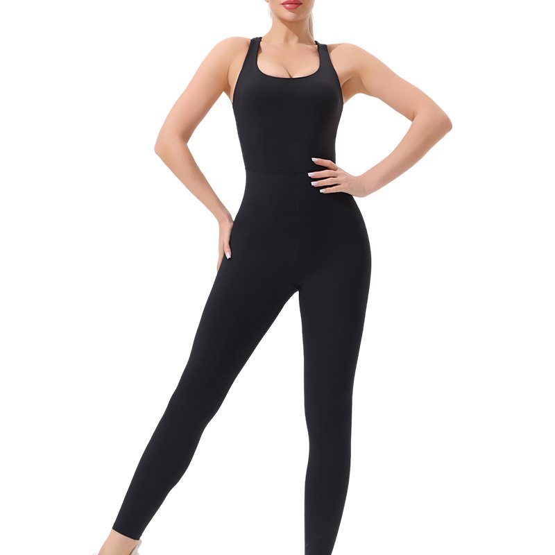 Padded Yoga Leotard with Built-in Bra - Quick-Dry, Seamless & High-Waist Full-Coverage Bodysuit - 图片 2