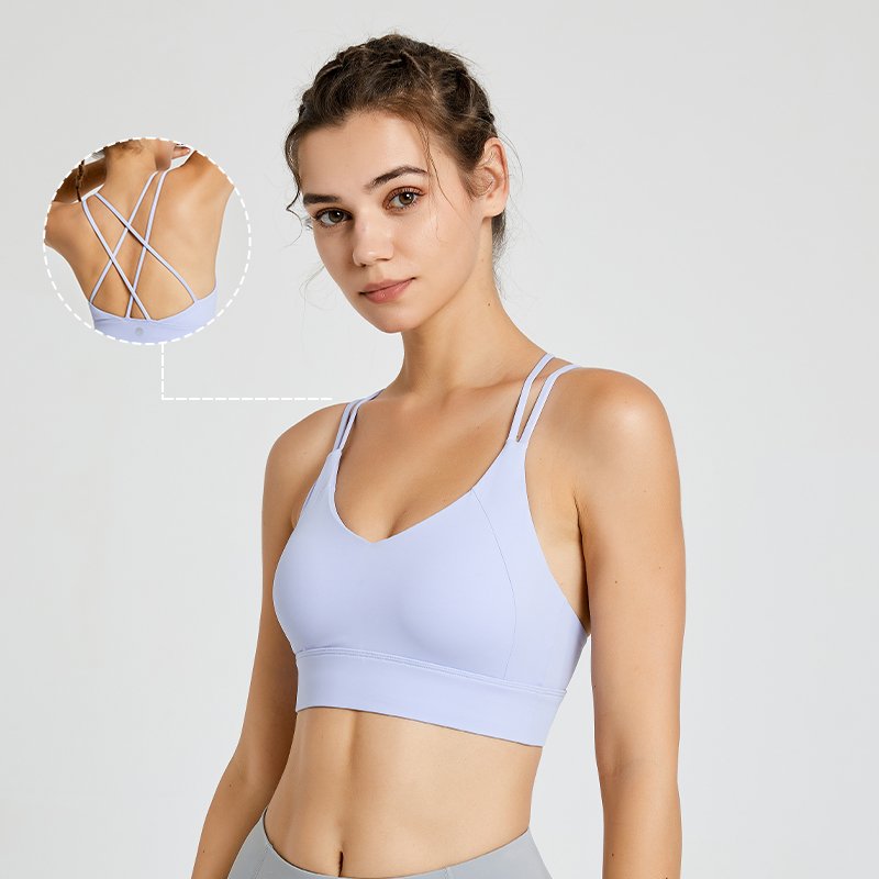 High Support Seamless Sports Bra - Sweat-Wicking Racerback Vest for Yoga & Fitness - 图片 3