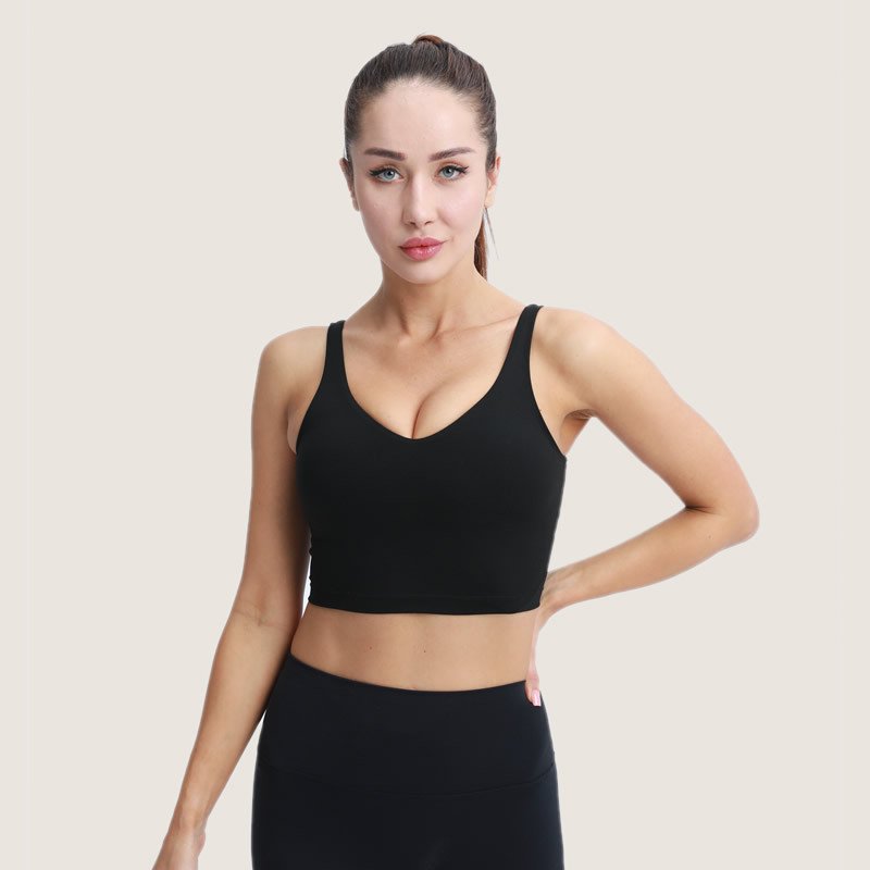 Padded High Impact Workout Top for Women - Quick-Dry Built-in Bra Yoga Vest, Running & Gym Sports Bra - 图片 4