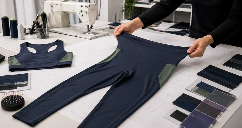 Sportswear sample fit and fabric review before production
