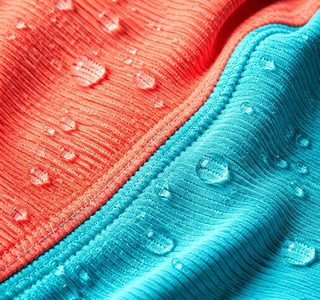 Premium swimwear fabric close-up