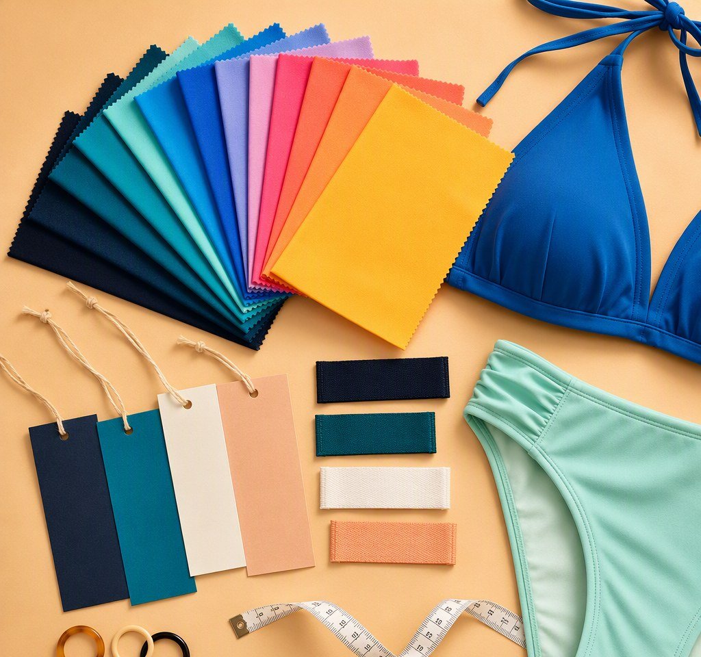 Fabric swatches and custom labels for private label orders